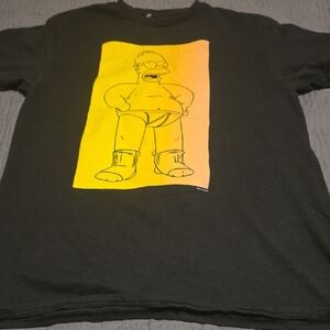 Black T-Shirt with Yellow Graphic
